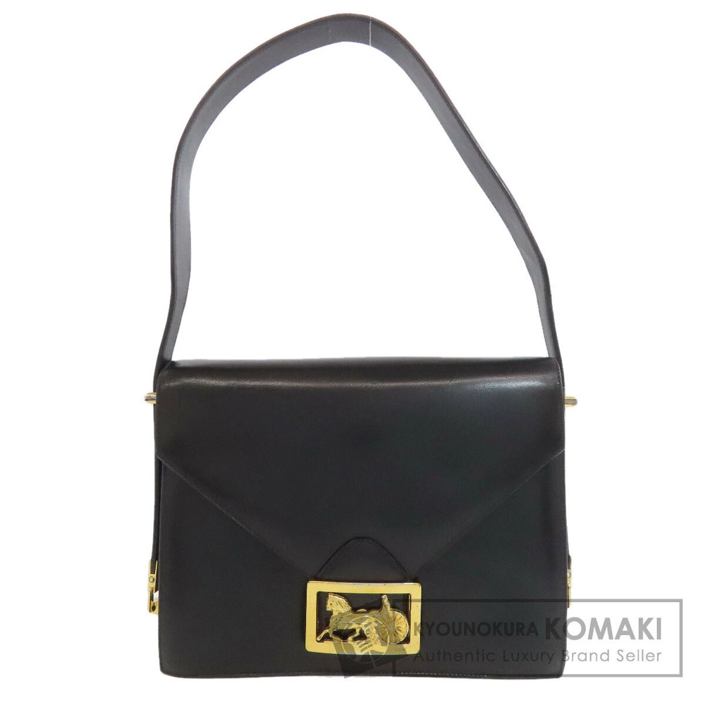 Celine One Shoulder Hobo Bag Carriage Leather